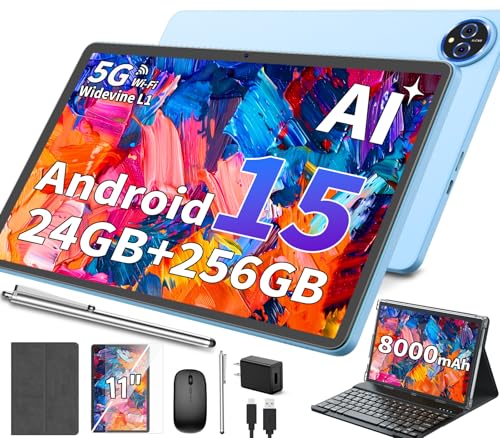 2026 11 Inch Tablet, Android 15 Tablet with Keyboard...