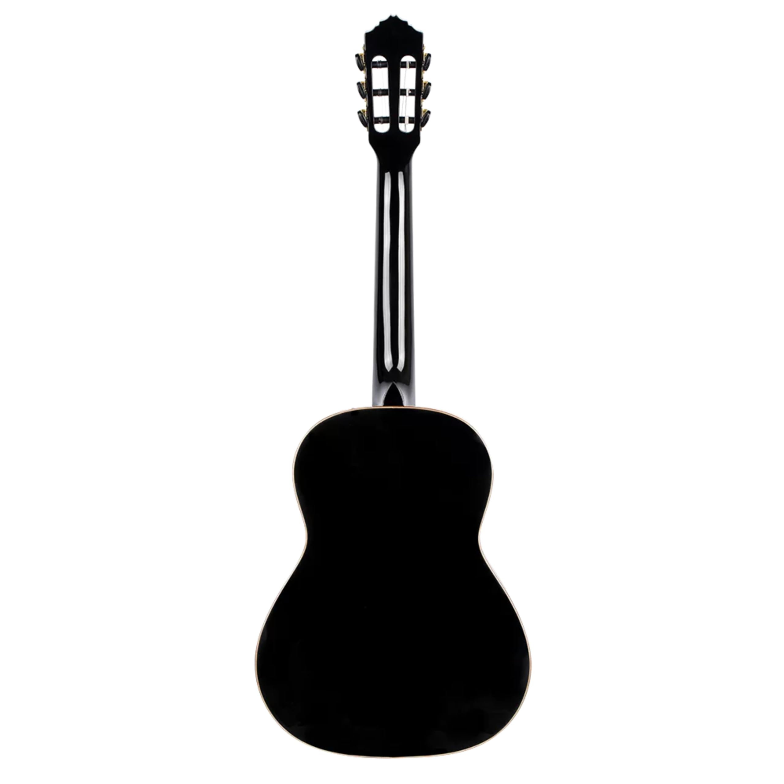 Ortega Guitars 3/4 Konzert Gitarre – Family Series – Inklusive Gig Bag – Fichte, Mahagoni, Schwarz (R221BK-3/4)