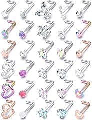18G-L Shape nose rings