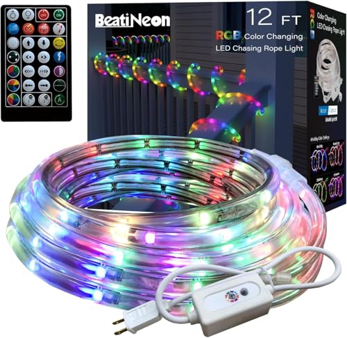 Image of RGB Neon Strip Lights, 12FT Waterproof for Patio & Christmas