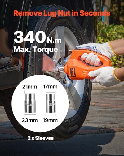 Image of VEVOR Electric Car Jack, 5 Tons /11000 lbs, Electric Scissor Jack with Built-in Inflator, 12V Tire Change Replacement with Electric Impact Wrench & LED Light, Portable Jack kit for Sedan, SUV, Truck