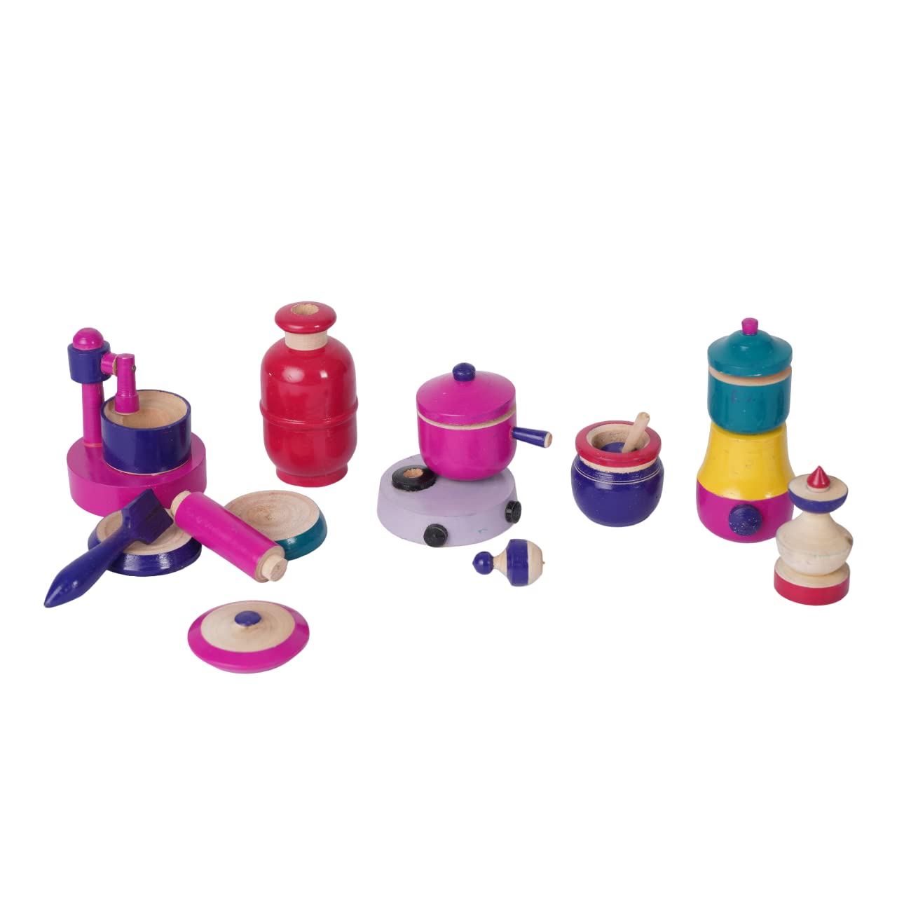 Happy Bear Wooden Kitchen Set for Kids Eco Friendly Wood | Girls Kitchen Set Natural Wood |Kitchen Set for Kids | New Model with Cylinder | Wooden Combo Pack Kitchen Set for Girls (B0C6MNVHR4) Amazon Price History, Amazon Price Tracker