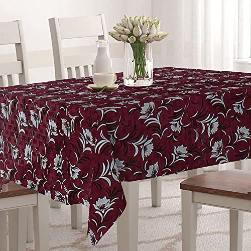 Image of Dakshya Industries PVC Waterproof Withoutlace Dining Table Cover (Size - 54X78 Inch) Rectangle 6 Seater Heat Rasistant Table Cloth (T12)