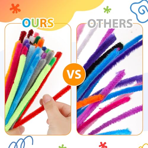 Image of Caydo 200 Pieces White Pipe Cleaners Craft Chenille Stems for DIY Art Creative Crafts Party Valentine's Day Decorations (12 Inch x 6 mm) (Pack of 2)