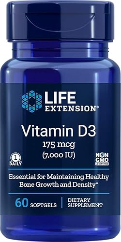 Life Extension - Vitamina D3-7000 Iu - 60 cápsulas blandas 2 unidades
