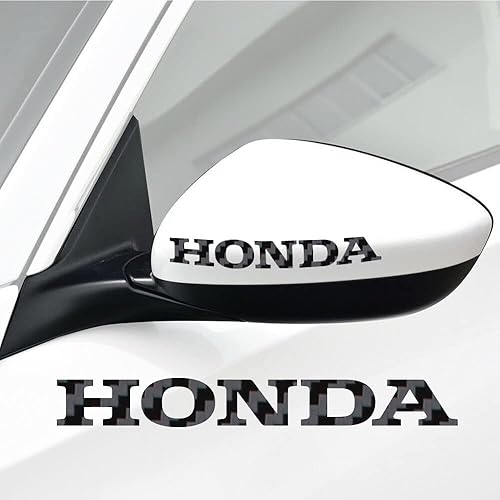 Miniatura 4 de IPG Adhesivos de vinilo compatibles con el logotipo de Honda de 6 pulgadas (2 unidades) de fibra de carbono, cubierta de fibra de carbono, juego