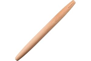 Muso Wood Wooden French Rolling Pin for Baking