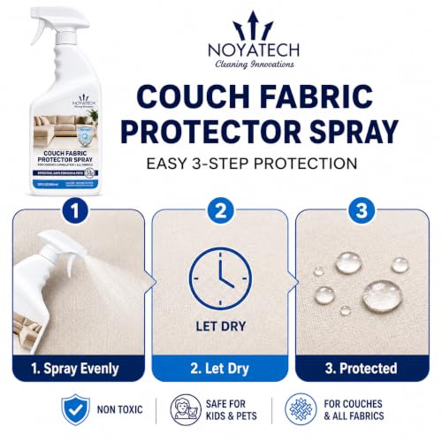 Image of NOYATECH Fabric Protector Spray, Couch Upholstery Stain Guard, 32 oz
