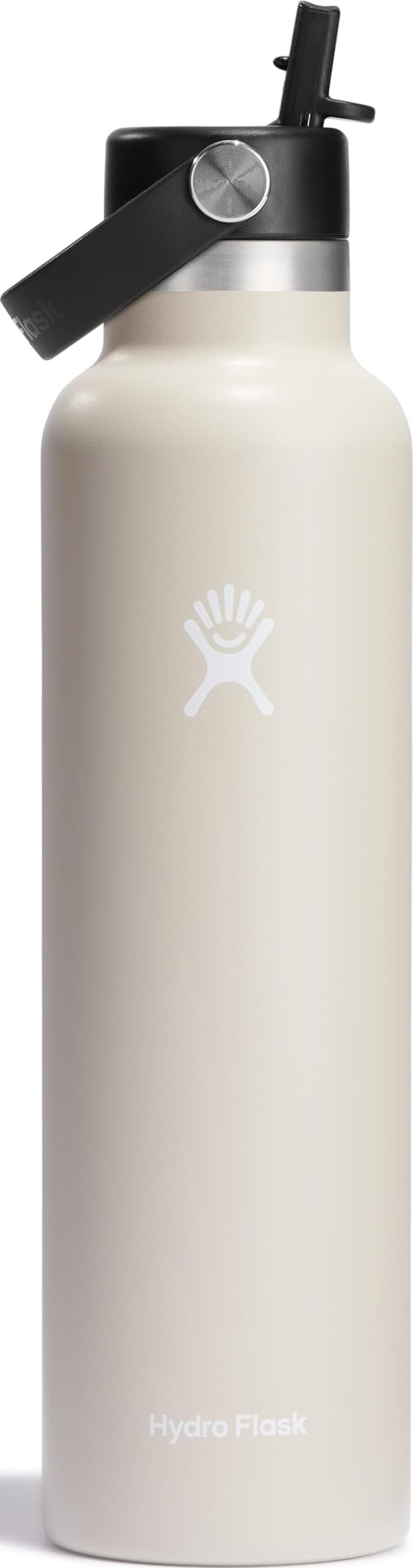 Hydro Flask Water Bottle - Insulated Stainless Steel - Straw Lid, Non Spill, Leakproof 24 Oz Oat Tan
