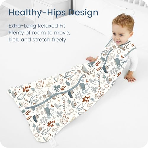 Image of Toddler Sleep Sacks 2T-3T-4T, 0.5 TOG Light Summer Wearable Blankets, Extra Long XL Sleeping Bags, 2 Pack