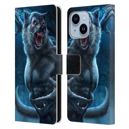 Étui en Cuir iPhone 14 Plus Tom Wood Loup-Garou Finition Premium