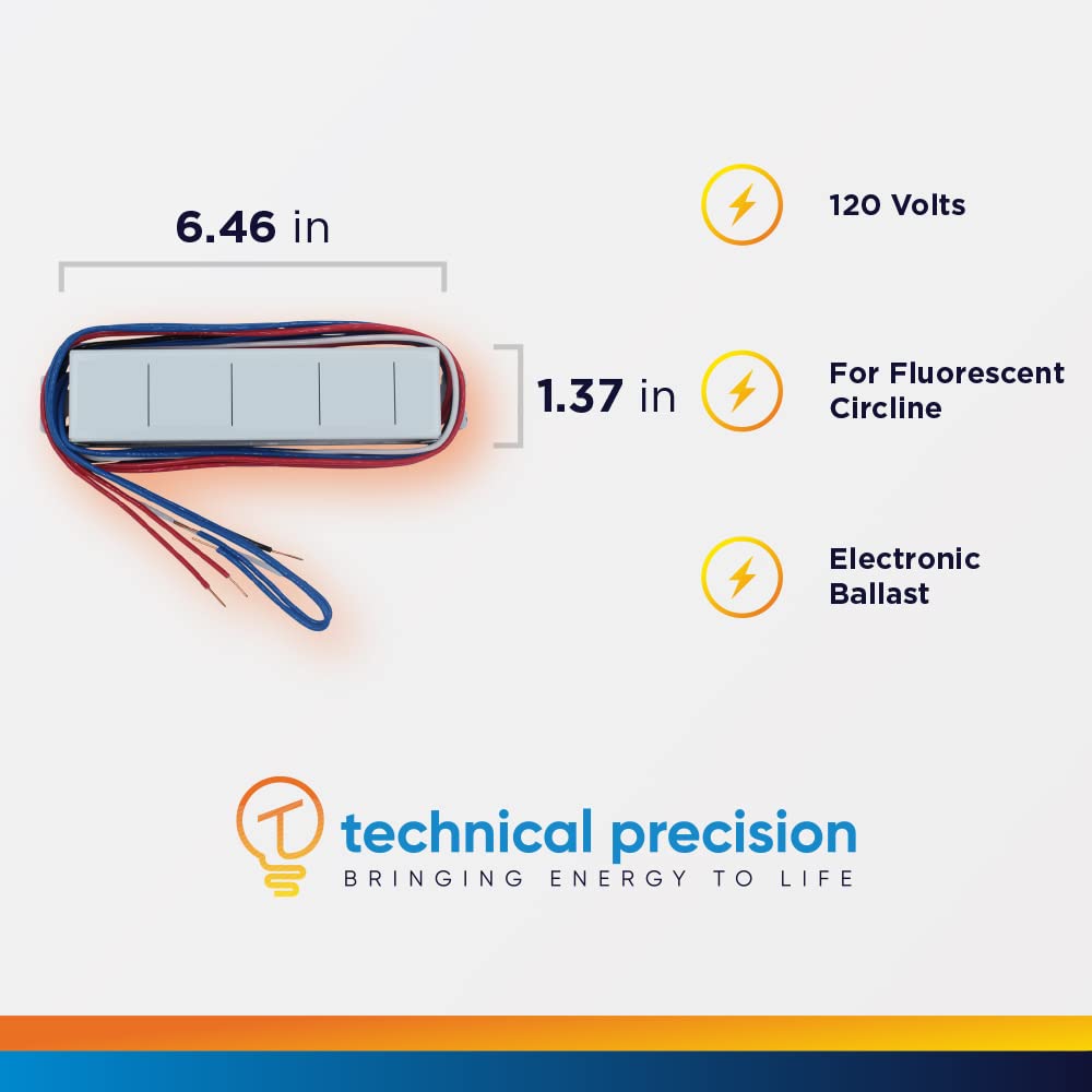 Replacement Ballast for Keystone Technologies 140tp by Technical Precision - 120V Fluorescent Circline Electronic Ballast - Operates 1 Lamp - 1 Pack