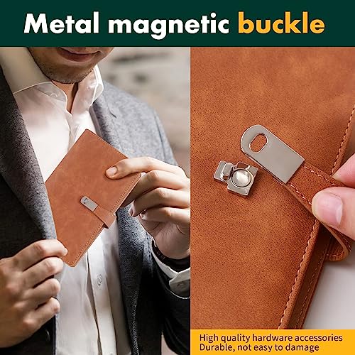 Business Card Organizer holder Book,Credit Card holder,Leather Card Organizer Business Card Case Book Rolodex With 120 Card Slots Protection Case for Men and Women(red)4