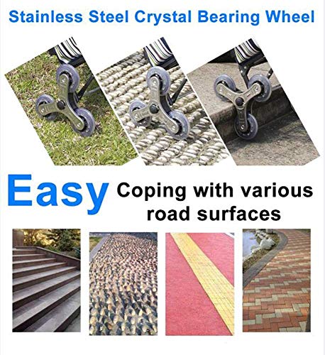 ATAAY Einkaufstrolley, 2-in-1 Faltbarer Einkaufswagen & Sackkarre Super Belastung 50 kg – arbeitssparend für… – Bild 7