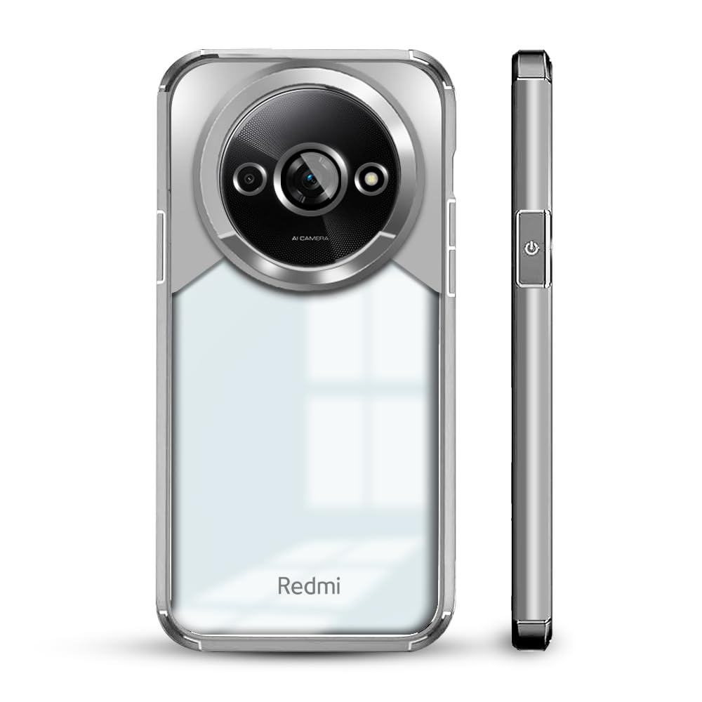 KARWAN®️Electroplated Back Cover Case for Redmi A3 2024 |Ultra Hybird Camera Protection Back Cover for Redmi A3 2024 |Transparent Case | TPU, Silver (B0D1MNNJPZ) Amazon Price History, Amazon Price Tracker