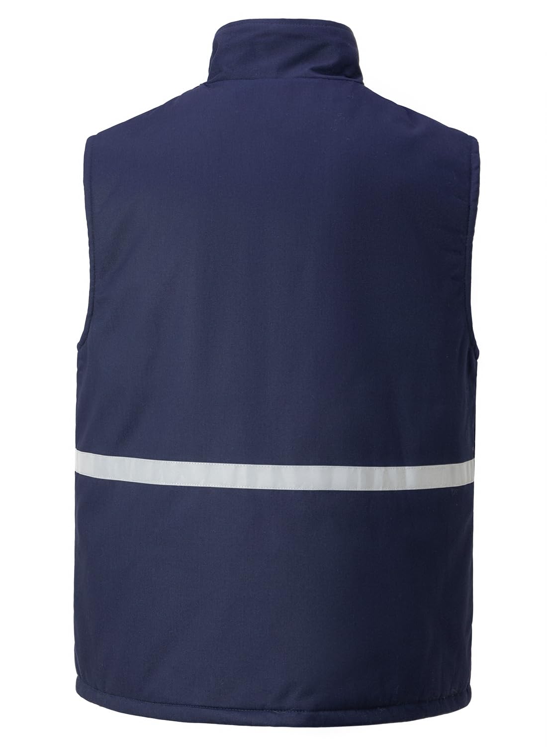 Homme Gilet Haute Visibilité de Travail Rembourré Gilet Réfléchissante Manteau Sans Manche de Travail