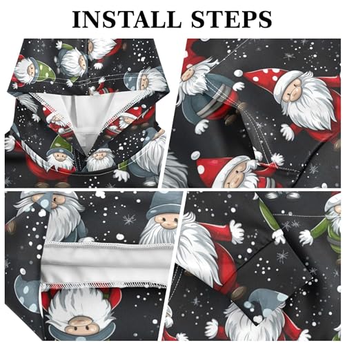 Kids Hoodies Sweaters Christmas Xmas Gnome Dwarfs Hooded Sweatshirts with Big Pockets for Boys Girls B04004523