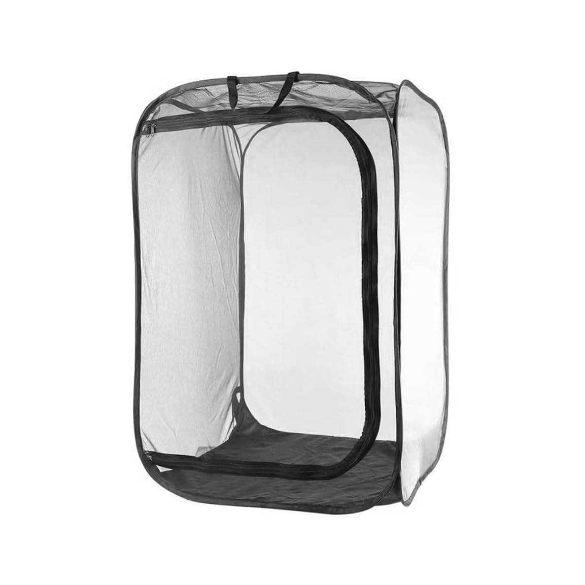 Cage Papillon 16x16x24inch Maison Transparente Pliable avec Fermeture éclair