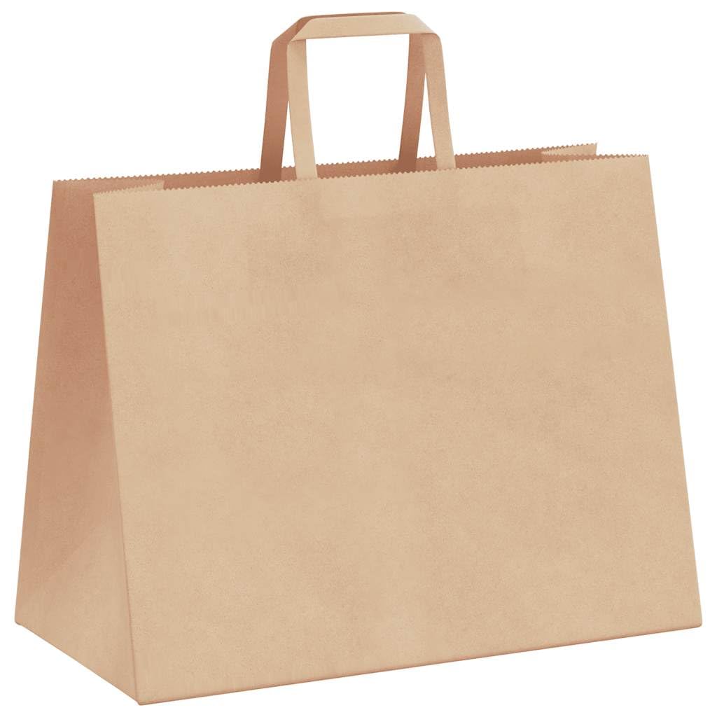 vidaXL Bolsas de Papel con Asas 250 uds marrón 32x17x25 cm, Bolsa de Papel, Bolsa de Papel para Regalo, Bolsa de Regalo de Papel