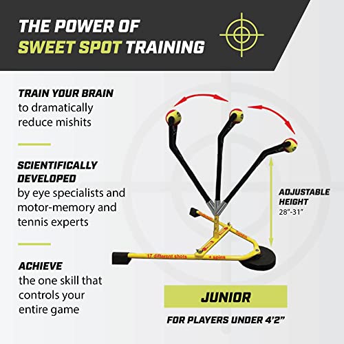 Billie Jean King’s Eye Coach Junior Tennis Training System, Portable Tennis Trainer, Trains 17 Different Shots And Spins, For Children Under 4'2" #TOP1