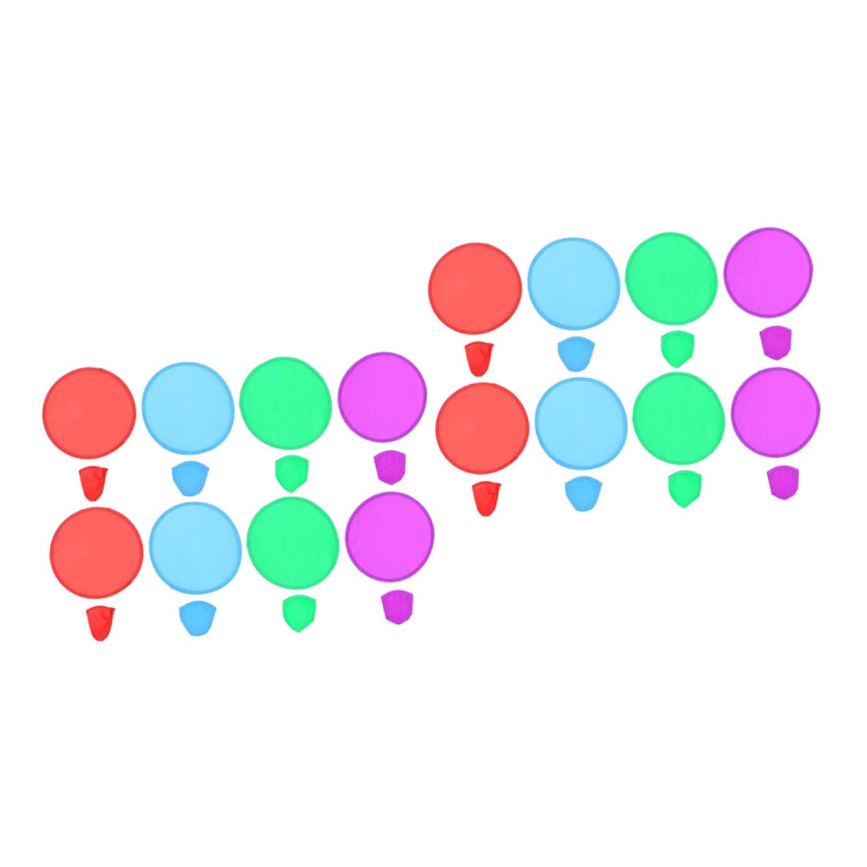HONMEET 24pcs Foldable Flying Disc Hand Fan Foldable Folding Pocket Toy for Kids Collapsible Beach Toys Bulk Mini Toys Foldable Fan Handheld Round Fans Toy Foldable Fries