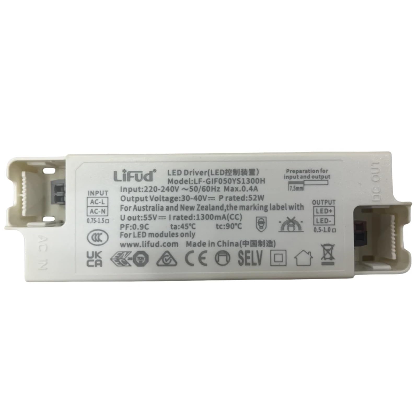 FCARUMIQP LED Driver 55W 1300mA LF-GIR050YM1300H Luminaire Power Supply Panel/Down/Track Light LF-GIR050YS1300H