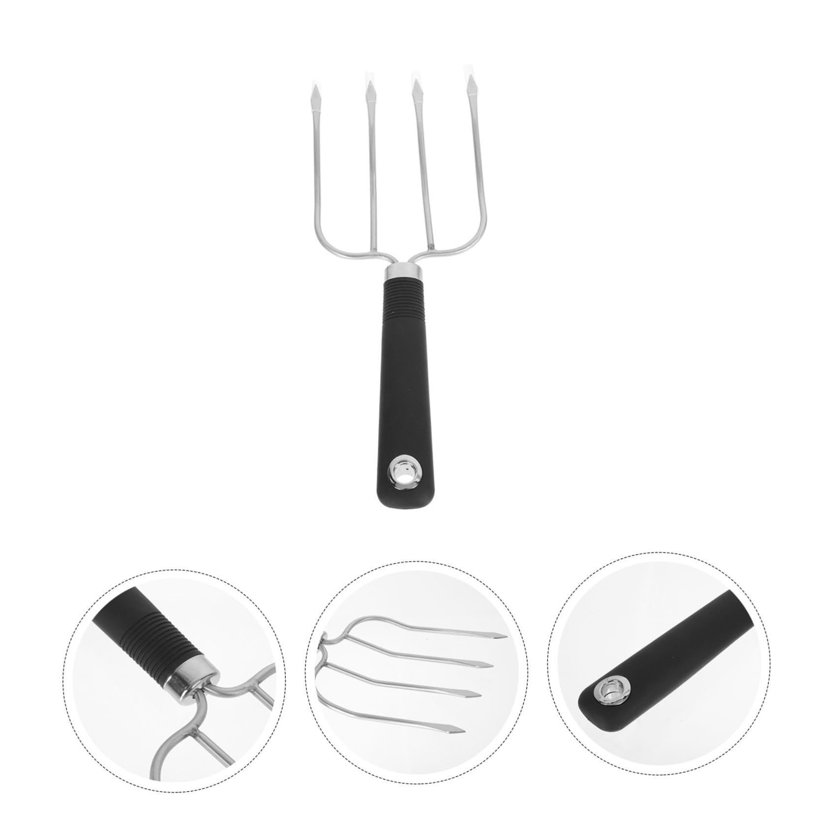 Toyvian 3 Pezzi Barbecue Inossidabile con Ergonomico Antiscivolo Strumento per Grigliate Leggera e Portatile per Carne e Arrosti