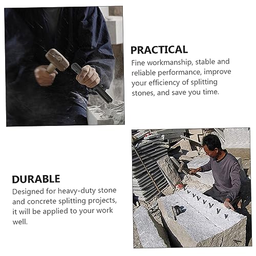 KALLORY Stone Splitting Wedges Stone Splitter Hand Chopping Tool Rocks Cutting for Mining Quarrying