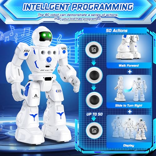 BAZOLOTA Robot Toys for Kids, Programmable Remote Control Robot with Walking, Sliding, Singing and Dancing, RC Gesture Sensing Control Smart Robots for Age 3-12 3-5 Kids Christmas Birthday - Image 6