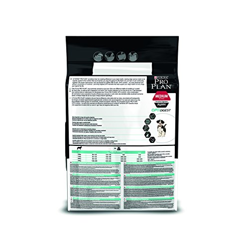Pro Plan Dog Medium Puppy Hund, Sensitive Digestion Huhn und mit Reis, Trockenfutter, 1er Pack (1 x 3 kg) Beutel