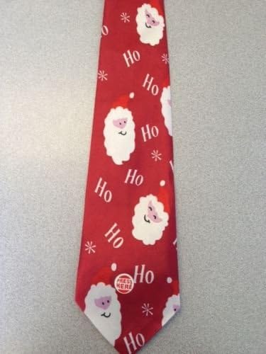 Red Musical Necktie Christmas Santa Tie.