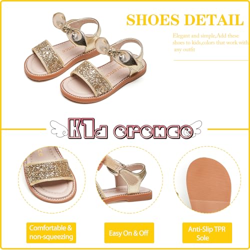 Image of Kiderence Toddler Flower Girl Sandals Open Toe Dress Shoes Wedding Party