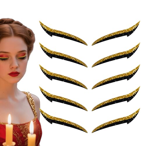 Parches Calcomanías Delineador Para Mujeres,Parches Adhesivos Para Sombra De Ojos - Adhesivo Delineador Larga Duración 10 Unidades Para Citas Fiestas Viajes Madres Eventos