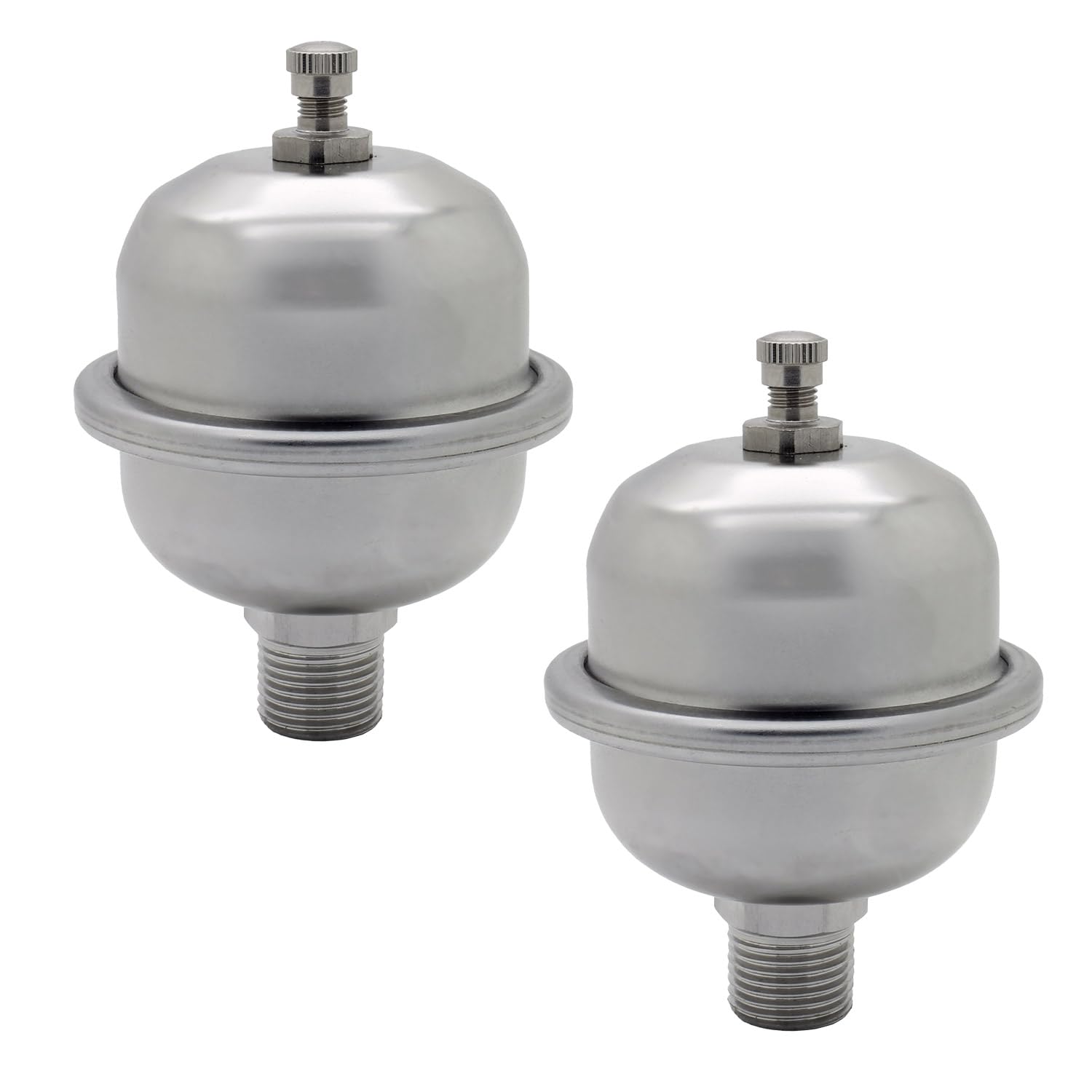 Shock Arrestor 0.16L Mini Expansion Vessel, 15mm Tee, Stainless Steel, Prevents Noisy Pipes, WRAS Approved, 135mm Height, 80mm Diameter (2 x Shock Arrestor)