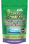 Green Gobbler Septic Saver Bacteria Enzyme Pacs | 6 Month Septic Tank Supply | Septic Tank Teatment Packets