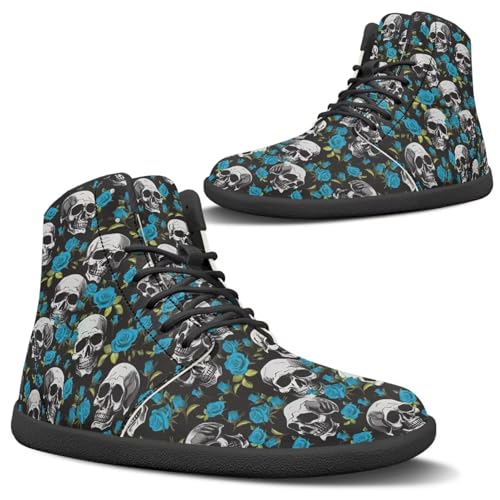Binienty Women's Men's High Top Wide Toe Box Minimalist Barefoot Shoes Athletic Hiking Boots Waterproof Outdoor Footwear