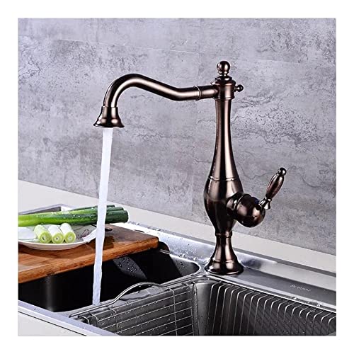 Mitigeur pivotant à 360° en laiton doré pour eau chaude et froide