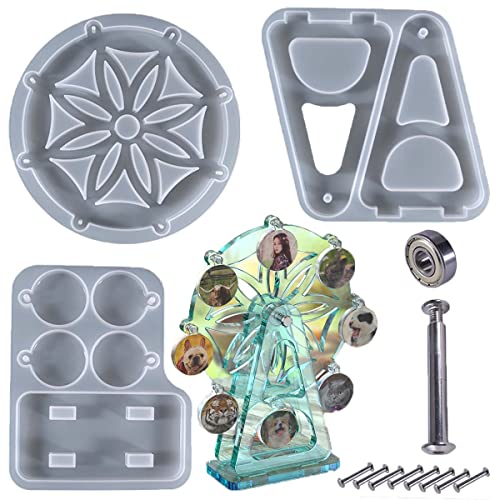 Ferris Wheel Resin Mold Set - Silicone Mold for Resin, Cake Decorating, Coasters, Desktop Decoration