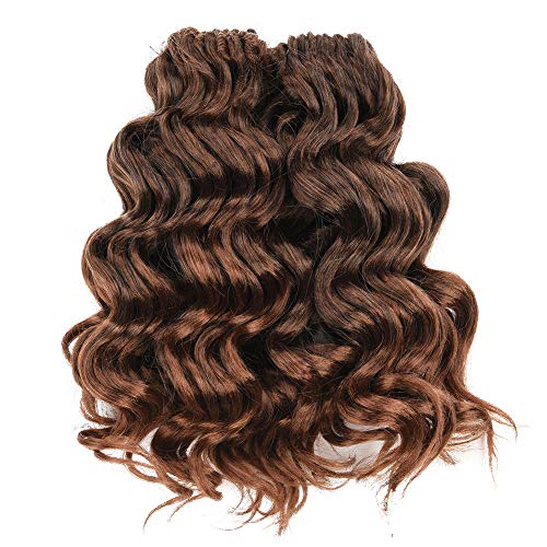 7 Packs Ocean Wave Synthetic Crochet Hair Pre Looped Curly, Ocean Wave Braids Deep Wave Crochet Hair Synthetic Hair, Wavy Short Ocean Wave Synthetic Braiding Hair for Women