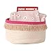 Corda Di Cotone Carrello Di Archiviazione Con Maniglie,Cesto Coperta Cesti Intrecciati Per Lo Storage,Piccolo Cesto Lavanderia Asili Nido Per Il Bambino'camera Da Letto Playroom-A 30x15cm(12x6inch)