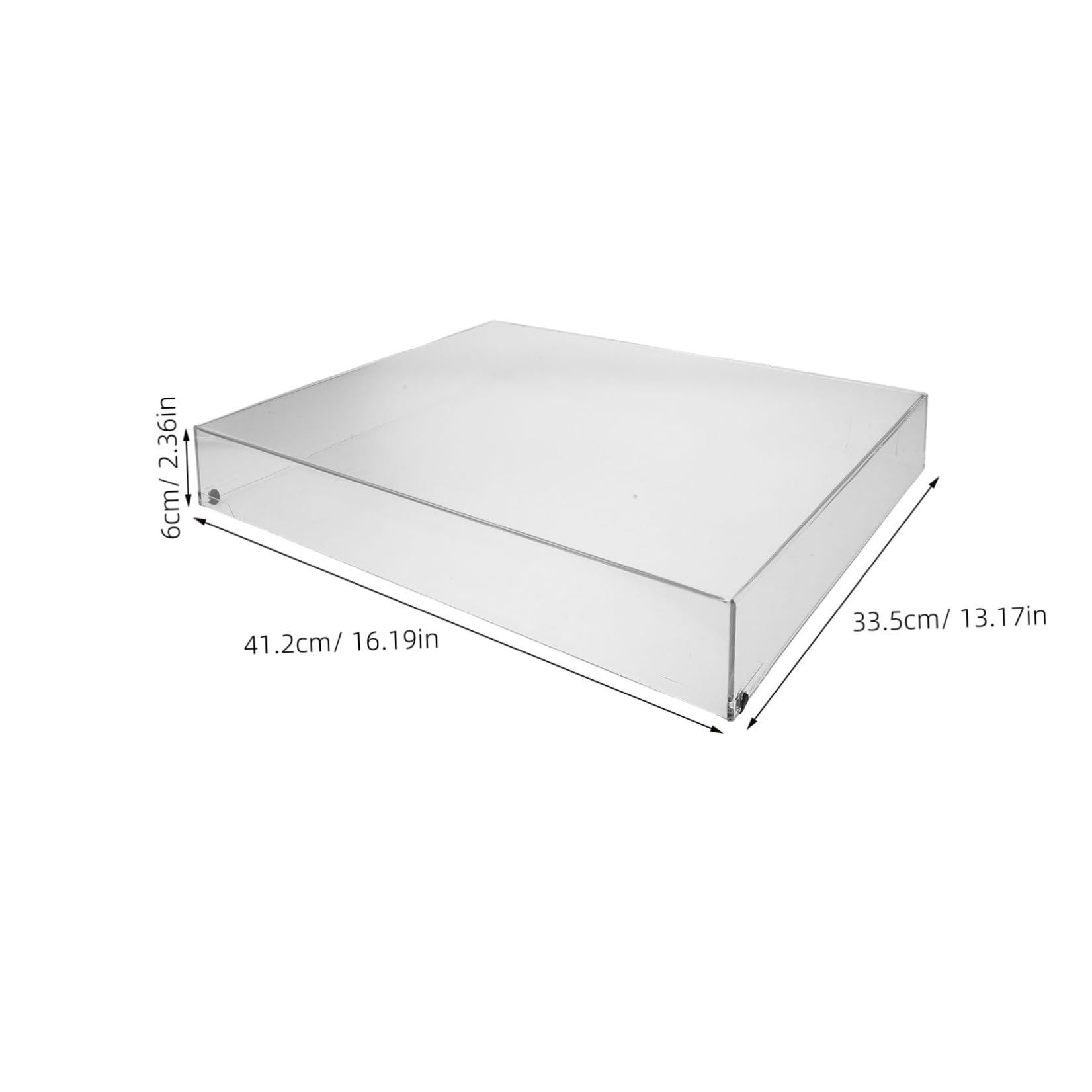 GALPADA Coperchio Antipolvere Rigido Trasparente in Acrilico per Vinili 41x33x6 Cm, Copertura Protettiva per Componenti Stereo, Protezione Antipolvere Totale per Apparecchiature Audio
