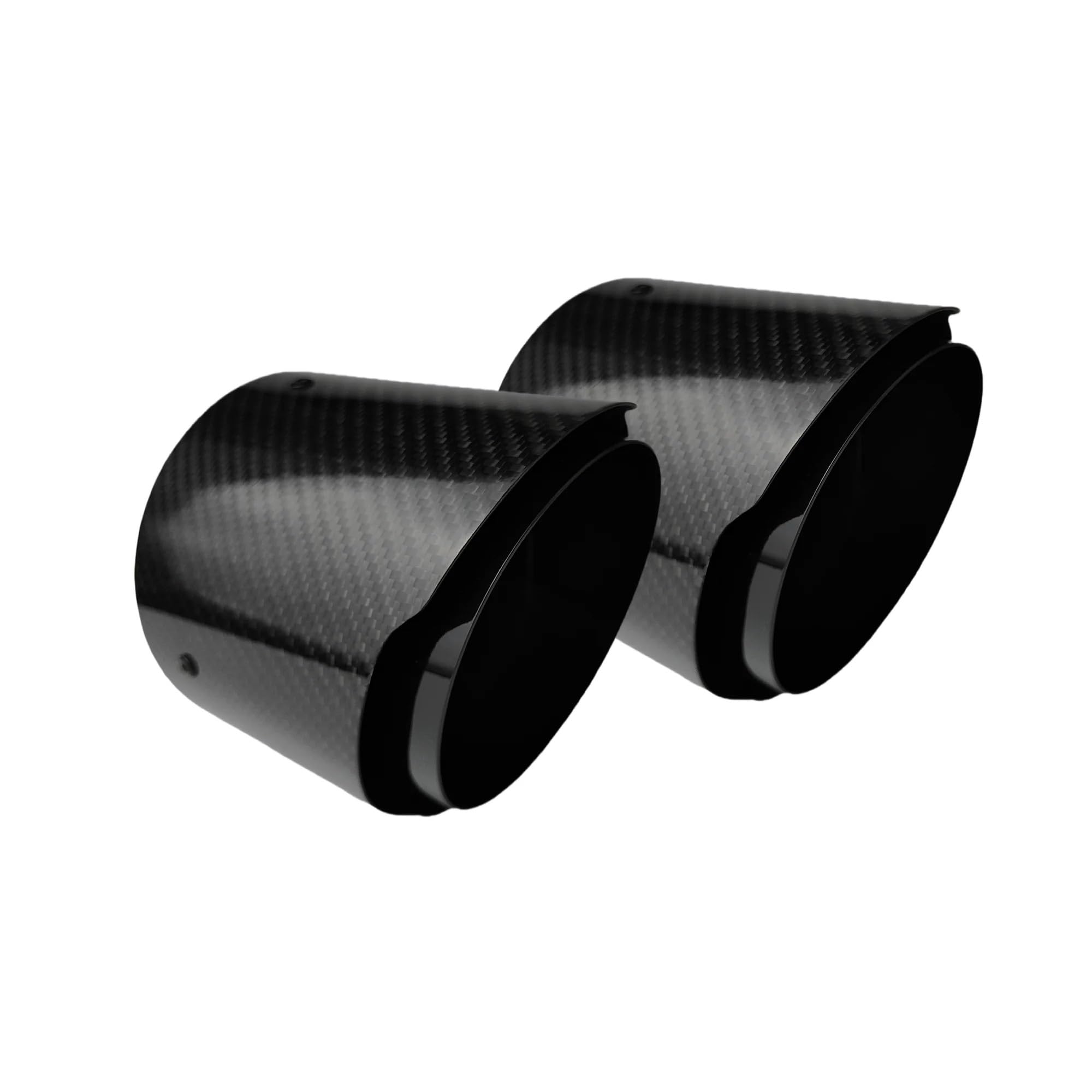 Rura wydechowa samochodu 1 szt. Uniwersalny samochodowy tłumik z włókna węglowego ze stali nierdzewnej Twill błyszczący końcówka dyszy wydechowej 130 mm(76.2mm-130mm)