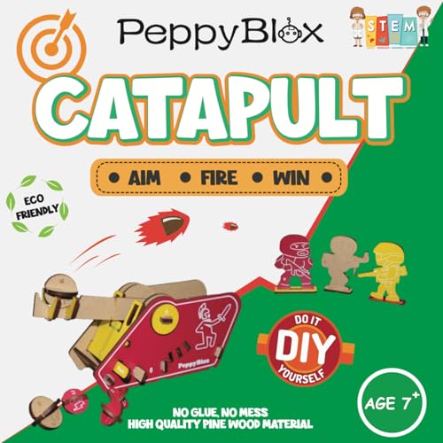 PeppyBlox Catapult Warrior – DIY STEM Toy Kit for Kids | Gif...