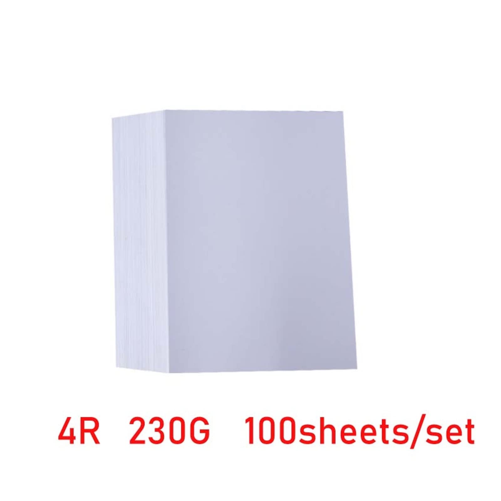 Hochglänzendes Fotopapier A4 5R 4R for Farbtintenstrahldrucker, leuchtende, Glatte Oberfläche, Verschiedene Größen, 100 Blatt/Packung Lucky (Color : 4R 230G 100PCS)