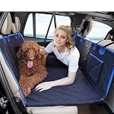 H HOH-Tech Back Seat Extender for Dogs,Hard Bottom Dog Car Seat Cover for Back Seat Bed,Anti-Scratch