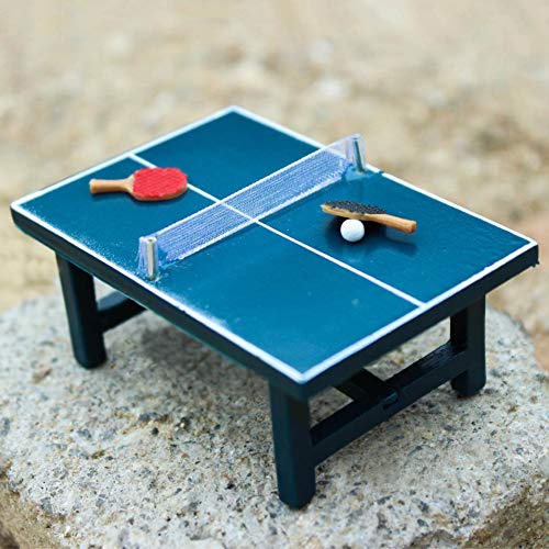 Preisvergleich Produktbild qingsb Kinder Geschenk 1:12 Puppenhaus Mini-Tischtennis-Set realistisches Holzspielzeug