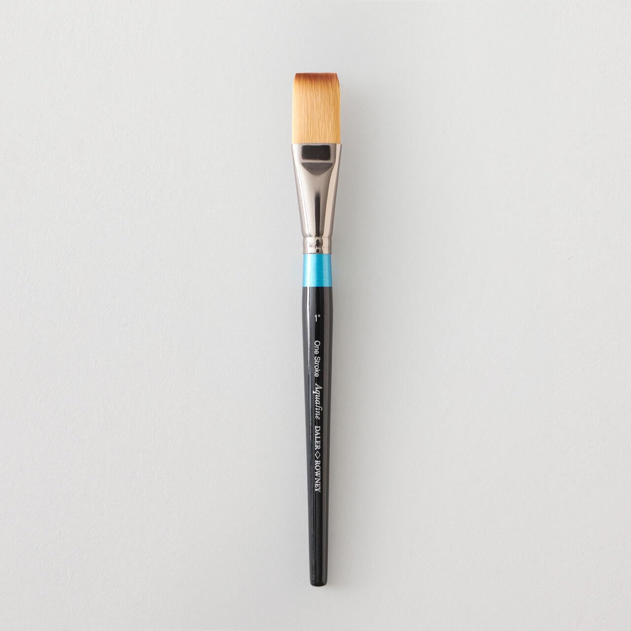 Daler-Rowney Aquafine Watercolour Brush, Soft Synthetic Hair, Short Handle, One Stroke, 1in