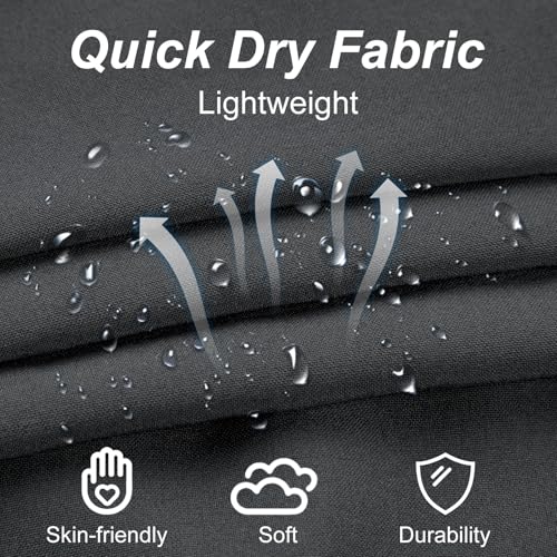 Image of Mens Swim Trunks with Compression Liner 2 in 1 Quick Dry Swimming Shorts Swimwear Bathing Suits with Pockets