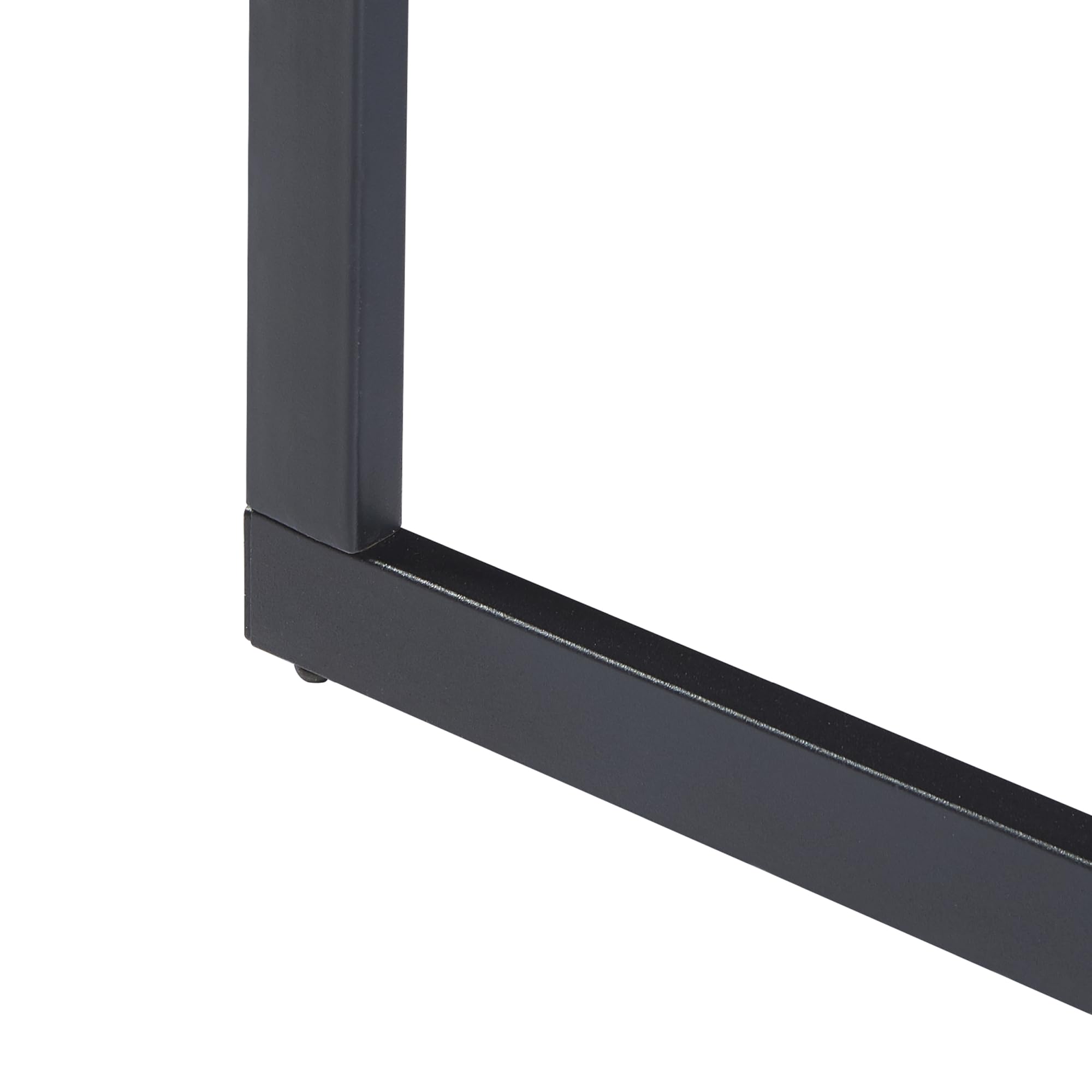 [en.casa] Soporte para Leña de 2 Niveles Uso Interior Estantería para Almacenar Leña Madera Cortada Accesorios de Chimenea Acero Aglomerado 170 x 45 x 30 cm - Negro Grano de Madera