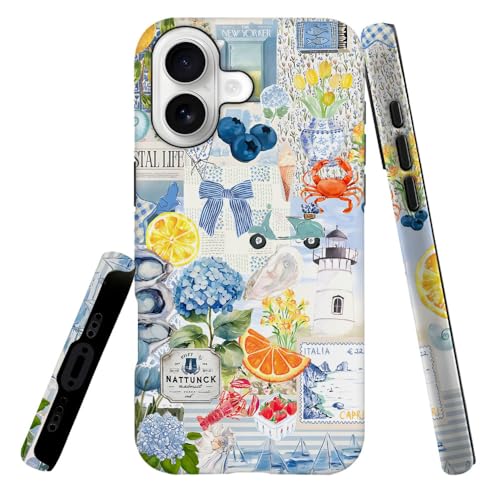 Compatible with iPhone 17,Durable & Shockproof Phone Case Cover Design - Italian Summer Lemon Collage